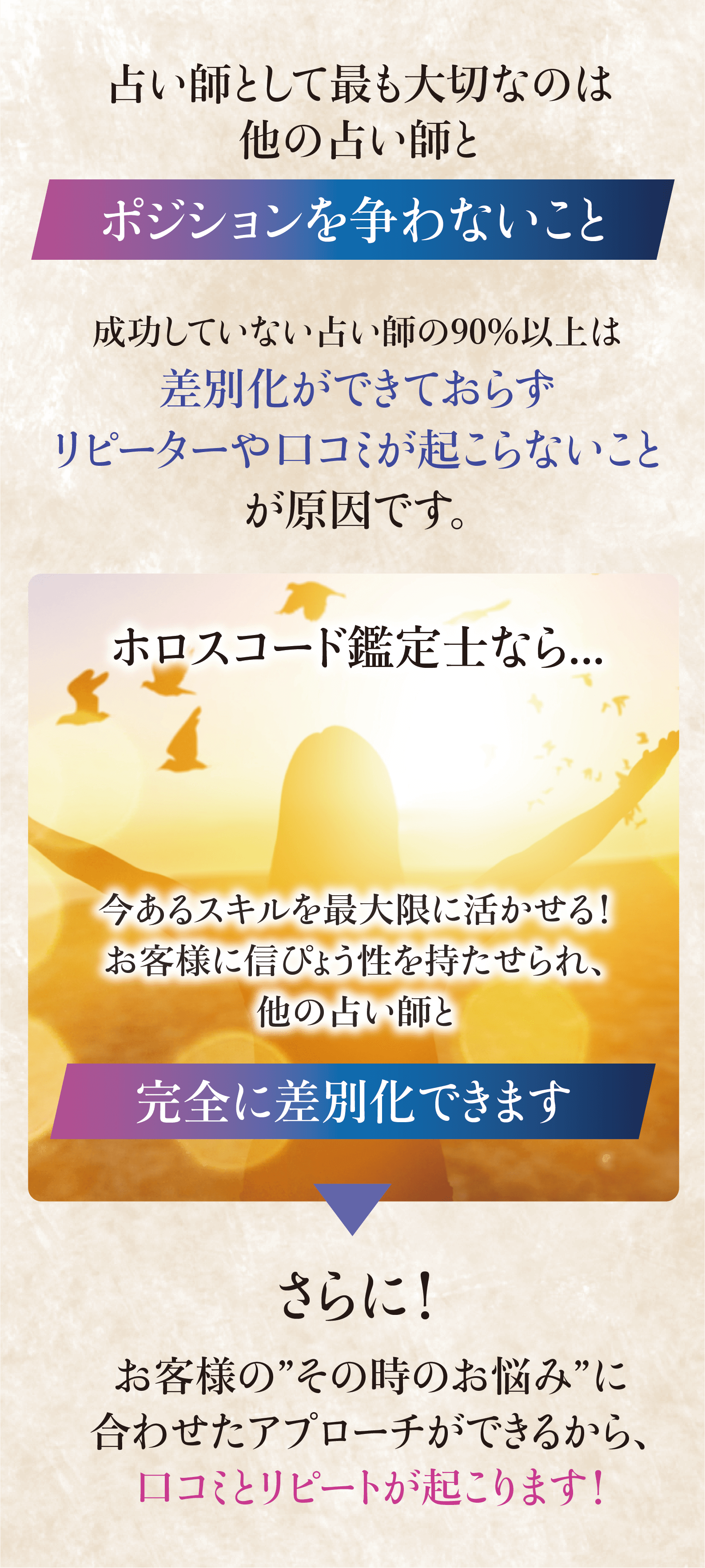 完全に差別化できます